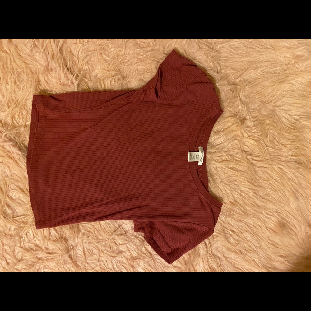 Burgundy Crop Top